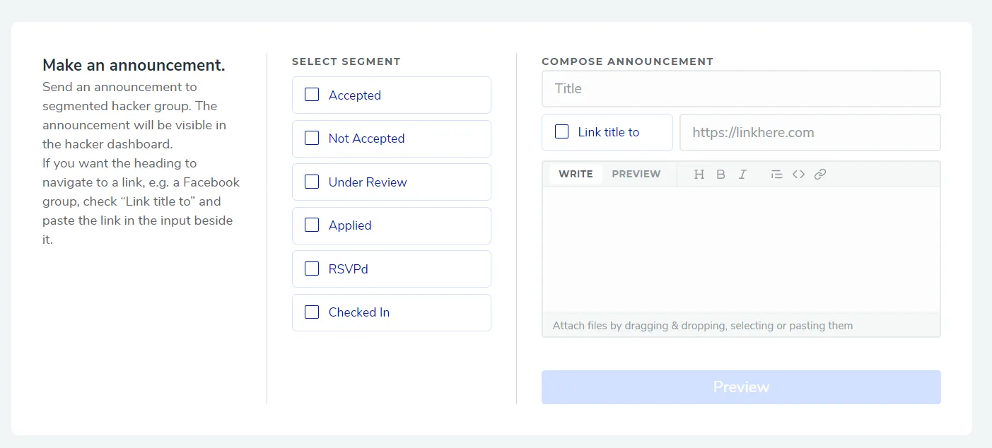 Email applicants